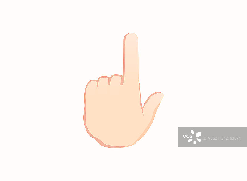 反手食指向上手势图标图片素材