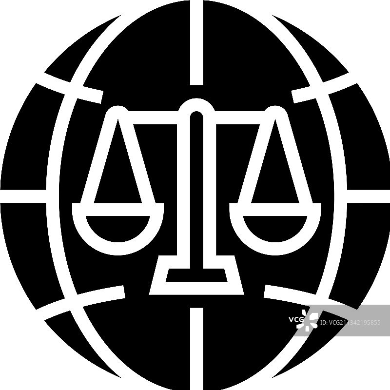 国际法学字形图标图片素材