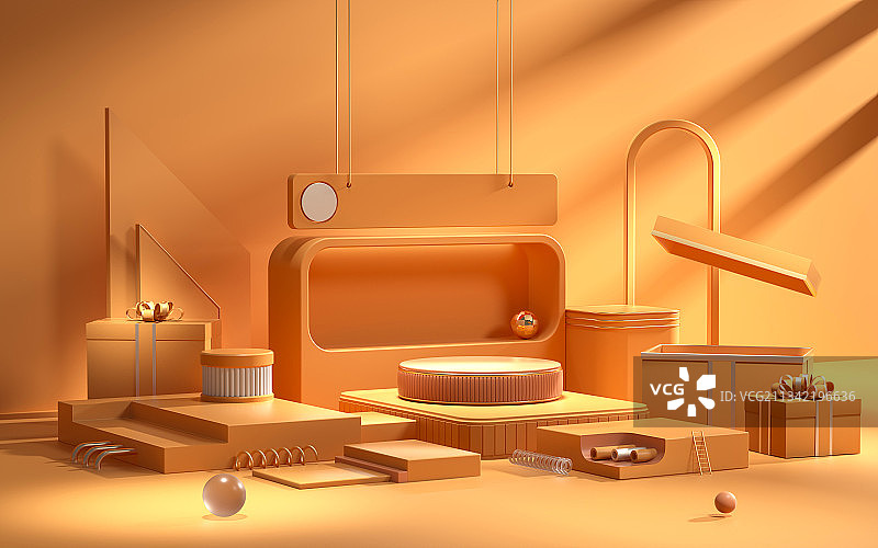 3D背景场景产品展示台图片素材