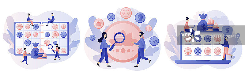 钱币学小人物钱币学家收藏图片素材