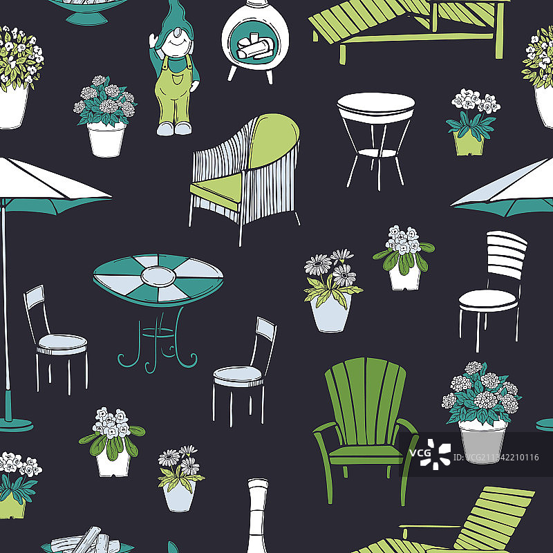 花园家具图案图片素材