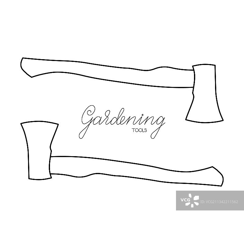 园艺工具双斧Logo图片素材