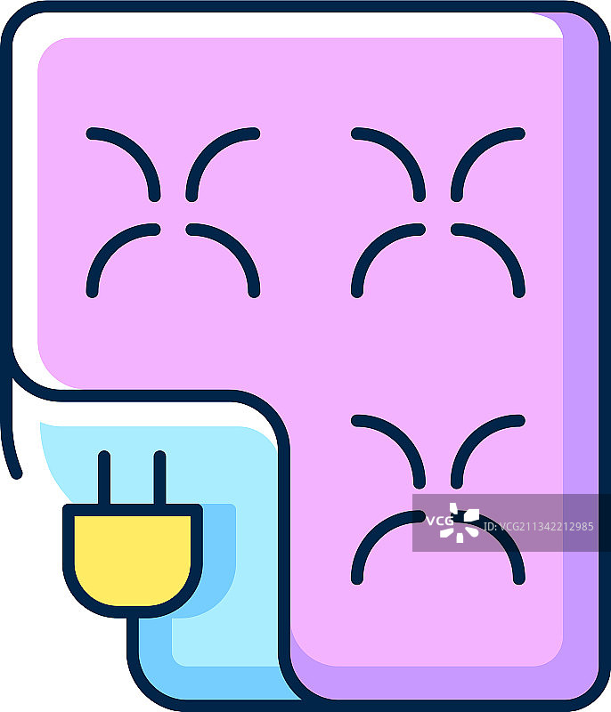 电热毯RGB颜色图标图片素材