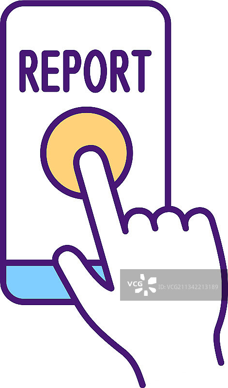 报告欺凌事件RGB颜色图标图片素材