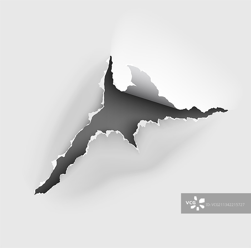 背景上撕裂纸张的破洞图片素材