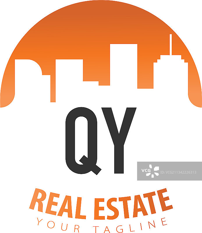 首字母QY房地产创意logo图片素材