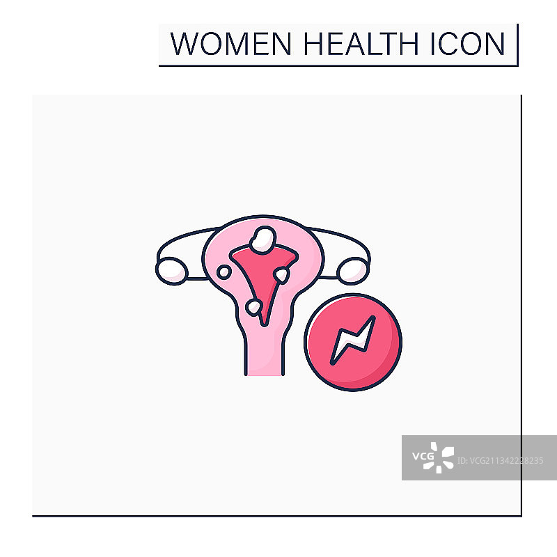 纤维瘤彩色图标图片素材