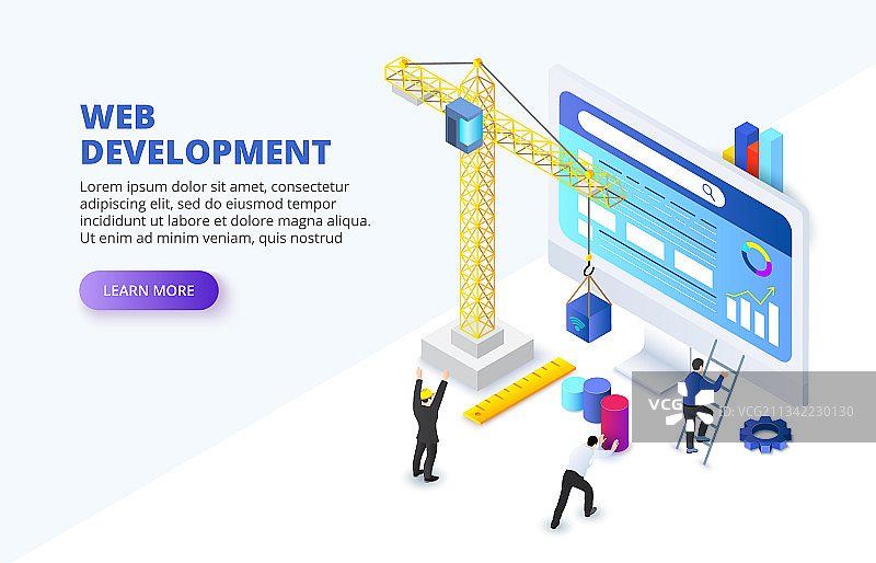 项目中的人物团队2.5D概念图图片素材