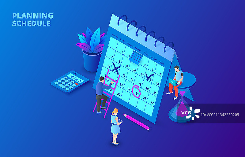 人物计划日程概念图片素材