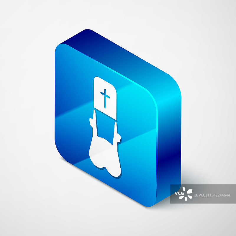 灰色背景上的2.5D牧师图标图片素材