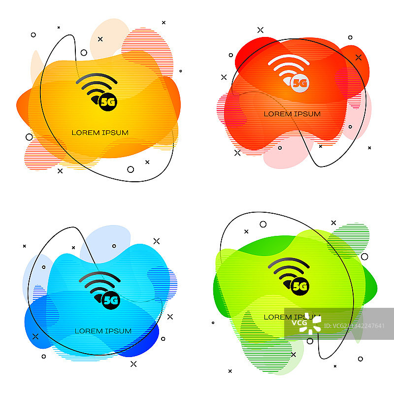 黑色5G新无线网络WIFI连接图片素材