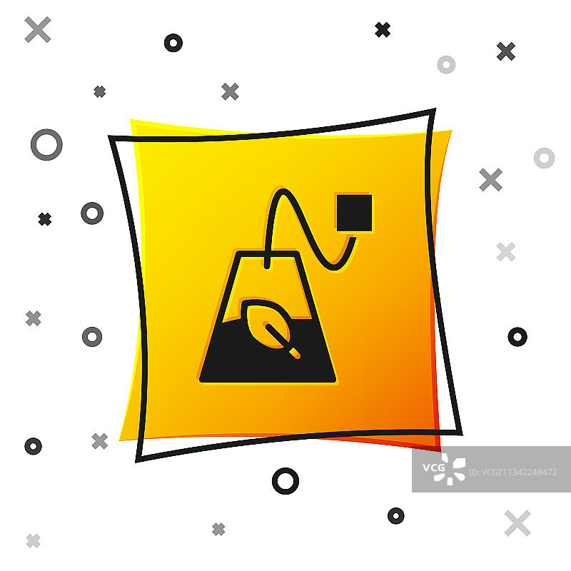 白色背景上的红茶包图标图片素材