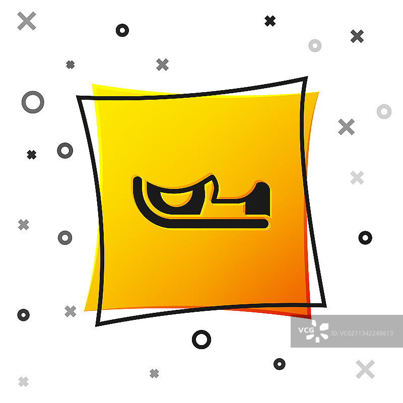 黑色印度传统鞋子图标图片素材