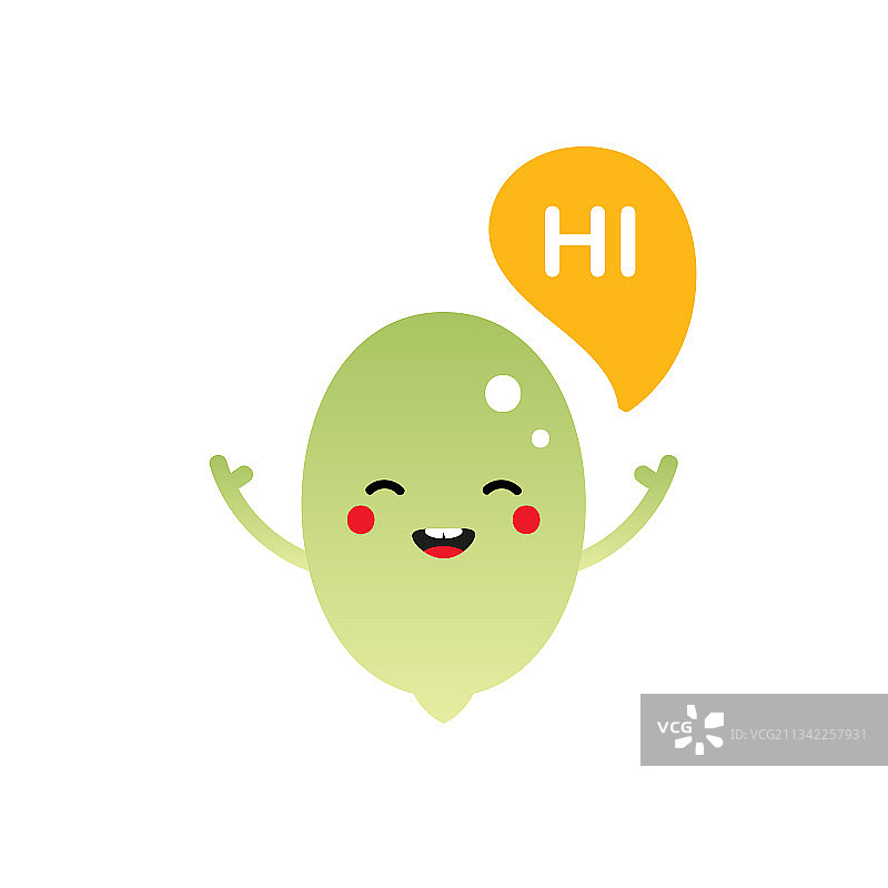 打招呼的南瓜籽卡通形象图片素材