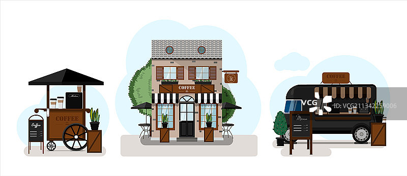 咖啡套装：咖啡馆外观图片素材
