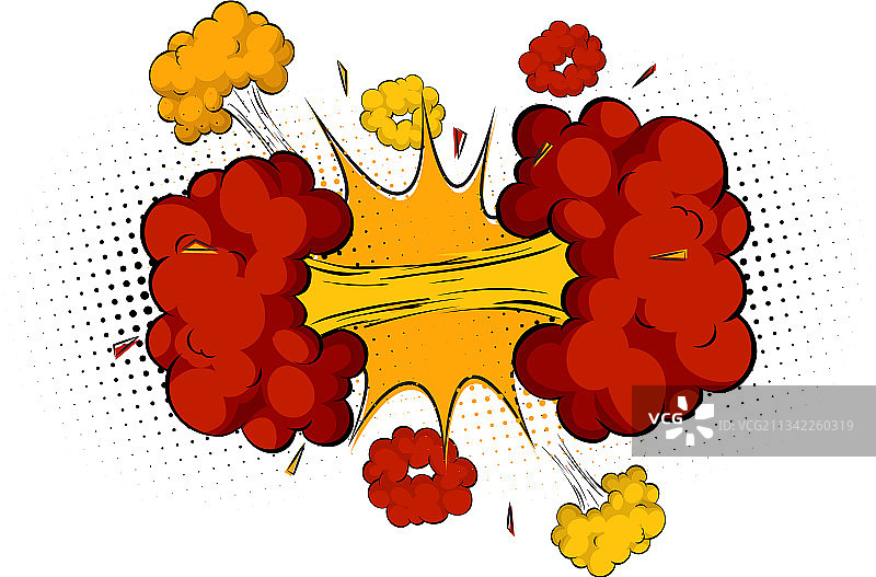 白色背景上的空白漫画语音气泡图片素材