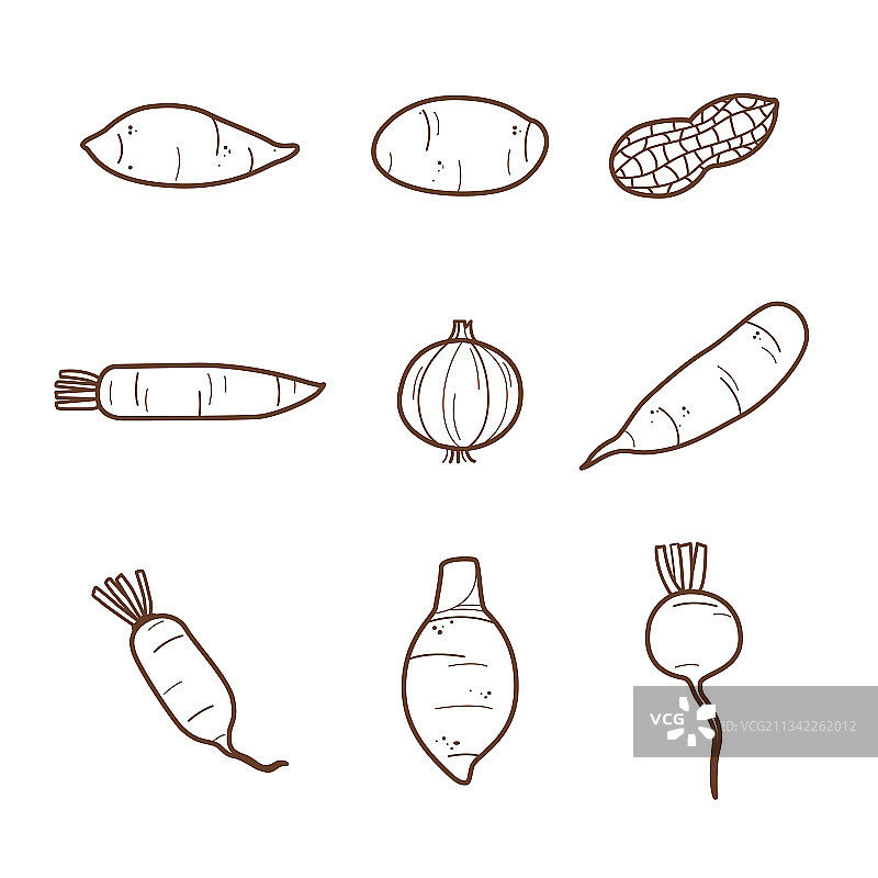 块茎轮廓图标图片素材