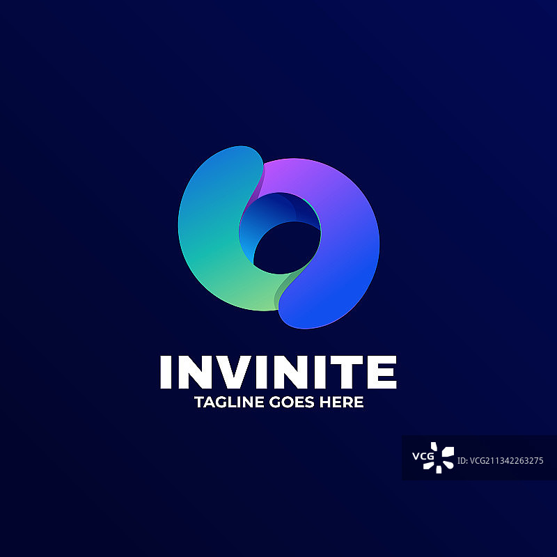 无限渐变彩色风格Logo图片素材