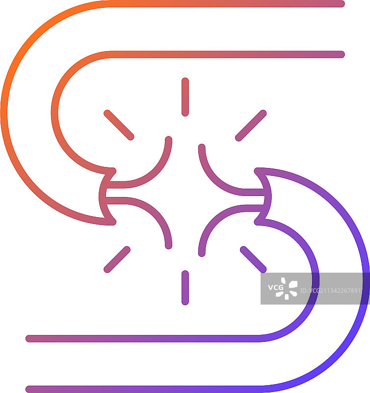短路线性渐变图标图片素材