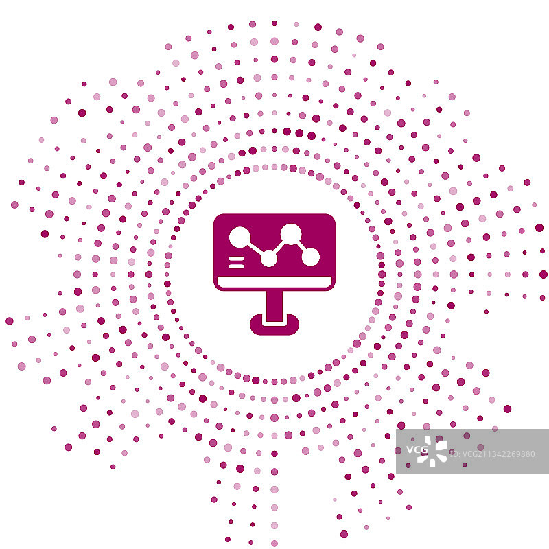 显示器上的紫色化学式图标图片素材