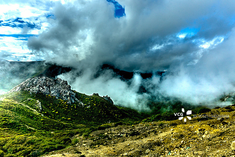 九寨沟的美景图片素材