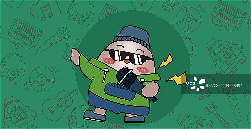 吉祥物 卤蛋 潮流歌手图片素材