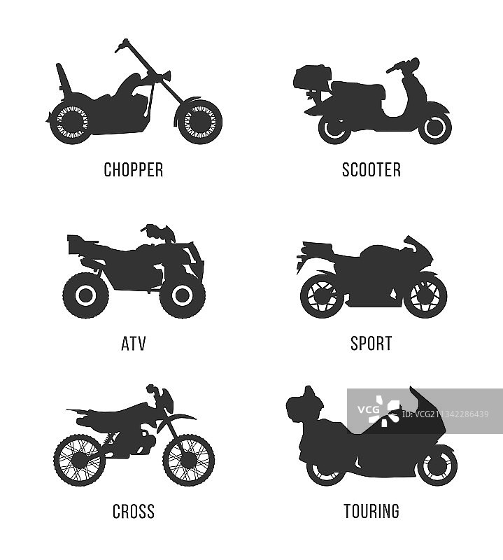 摩托车图标Logo模板图片素材