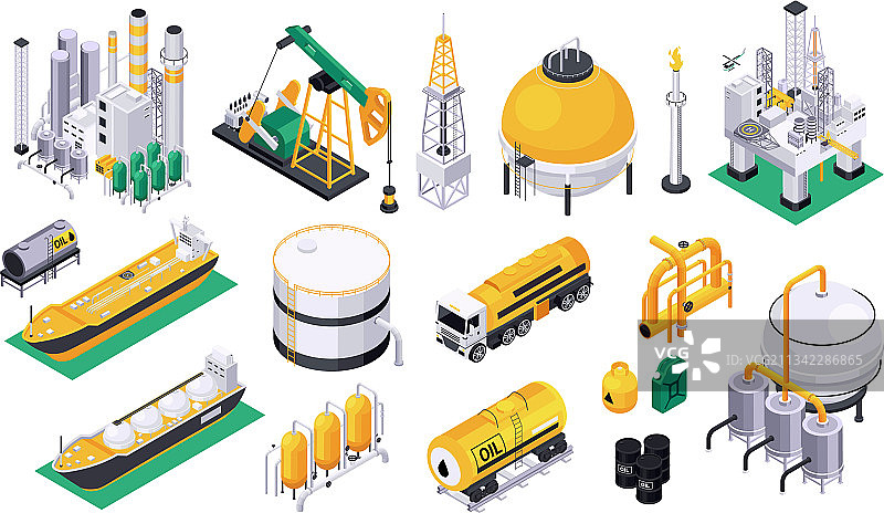 石油图标合集图片素材