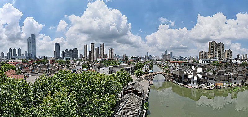 航拍清名桥古运河景区图片素材