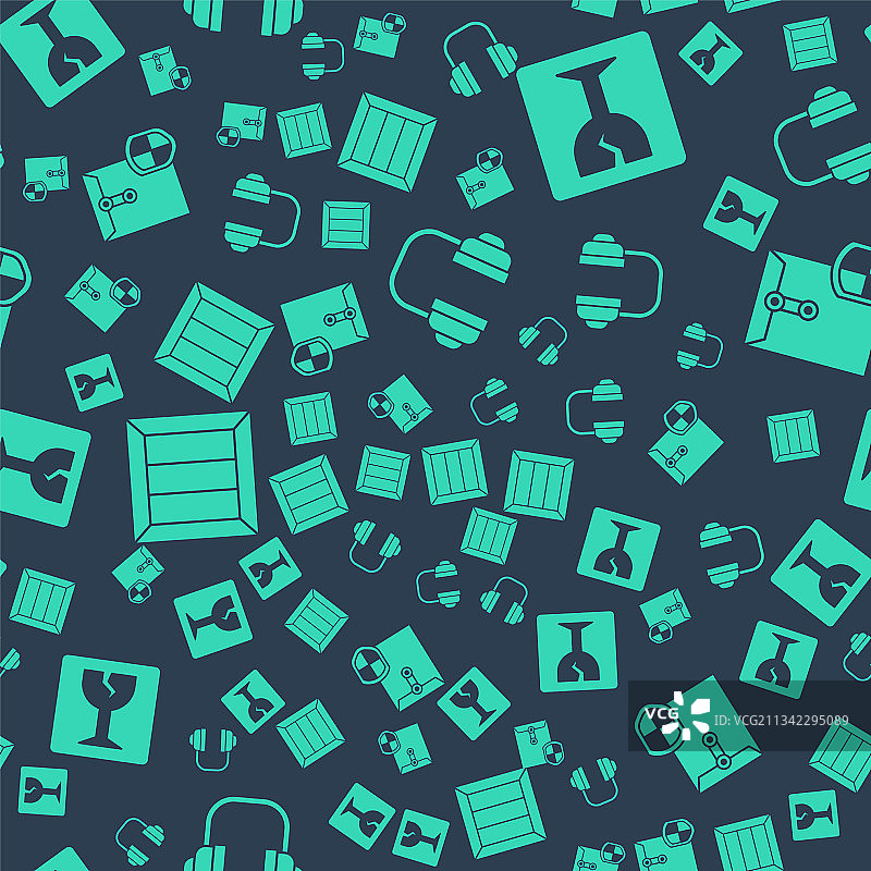 耳机易碎品碎玻璃木箱图片素材