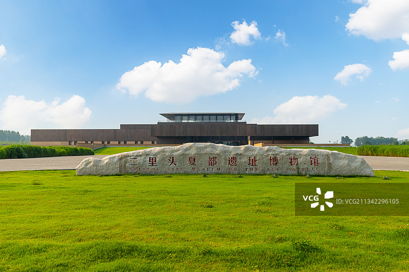 河南洛阳偃师二里头夏都遗址博物馆外景图片素材