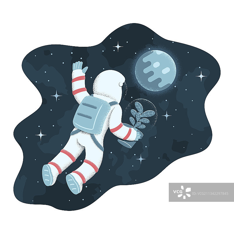 宇航员漂浮在失重状态图片素材