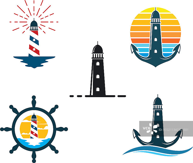 灯塔图标设计图片素材
