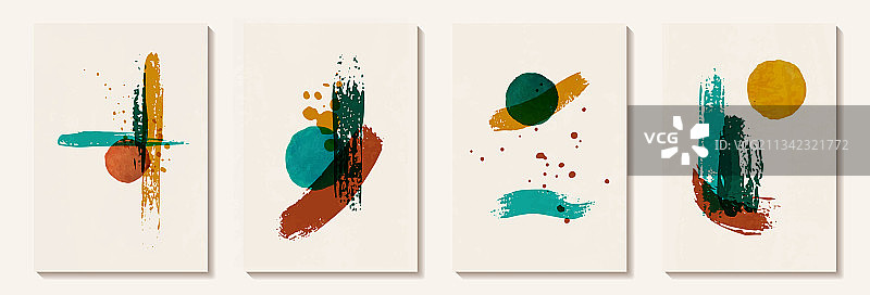 创意极简手绘抽象艺术图片素材