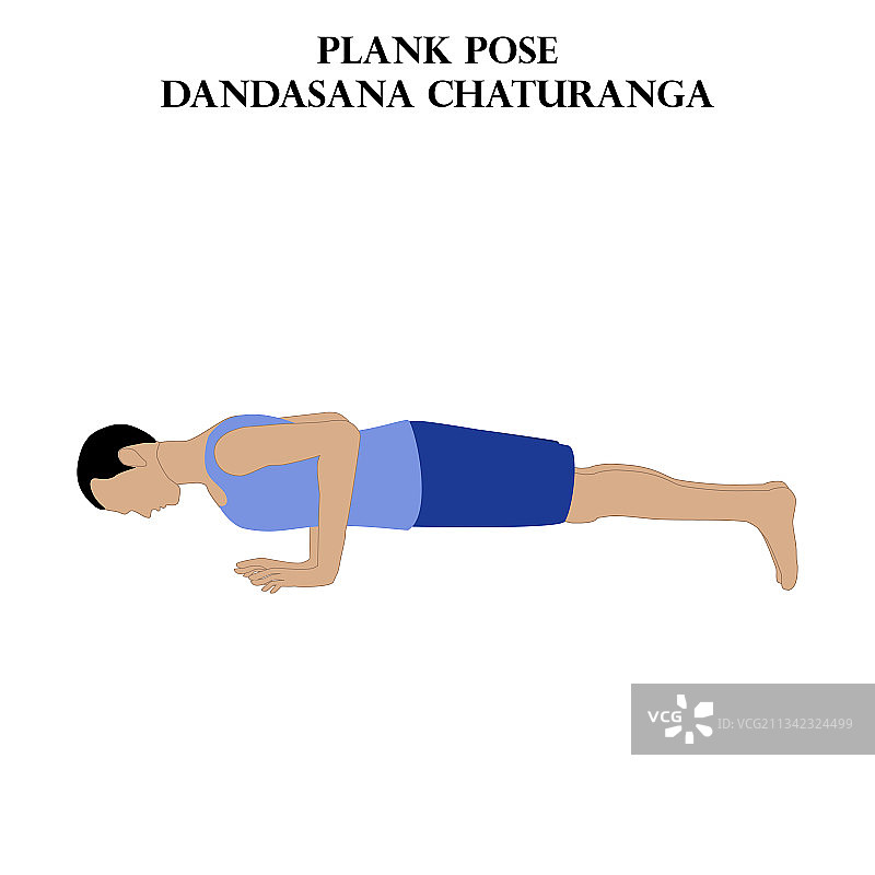 平板支撑瑜伽锻炼图片素材