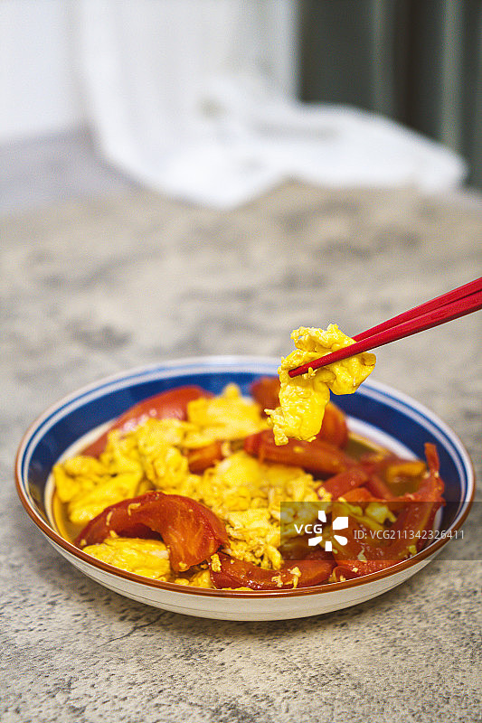 西红柿炒鸡蛋图片素材