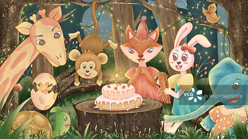 快乐生日会图片素材