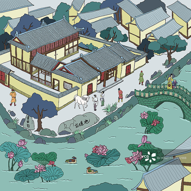 成都历史街道图片素材