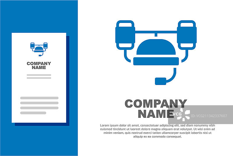 蓝色啤酒头盔免提畅饮图标图片素材