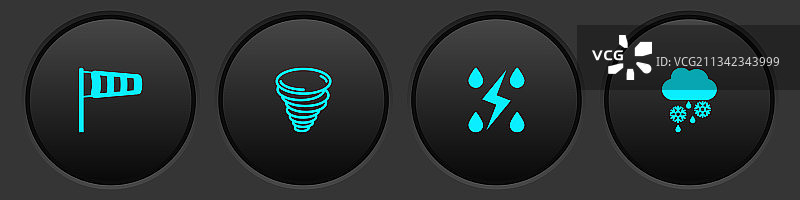 锥形气象风向标，风向袋，龙卷风图片素材