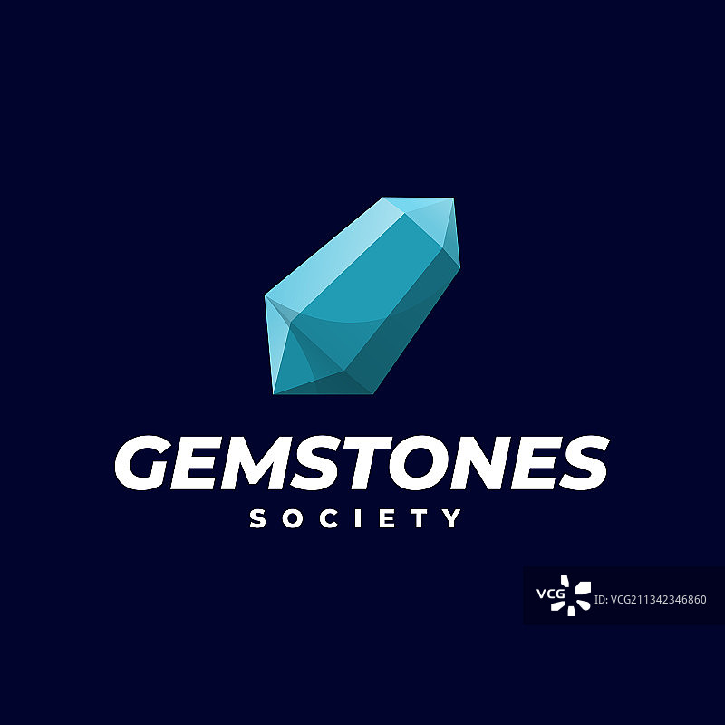 宝石logo渐变彩色风格图片素材