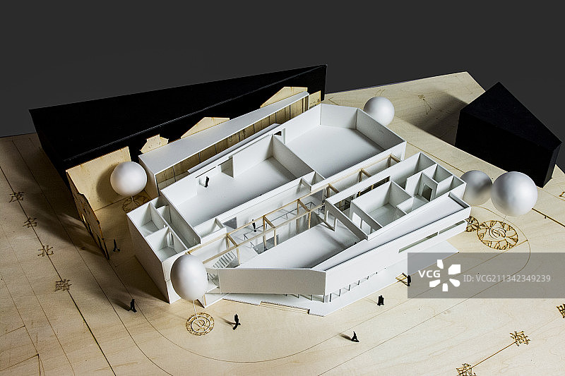 建筑设计白模图片素材