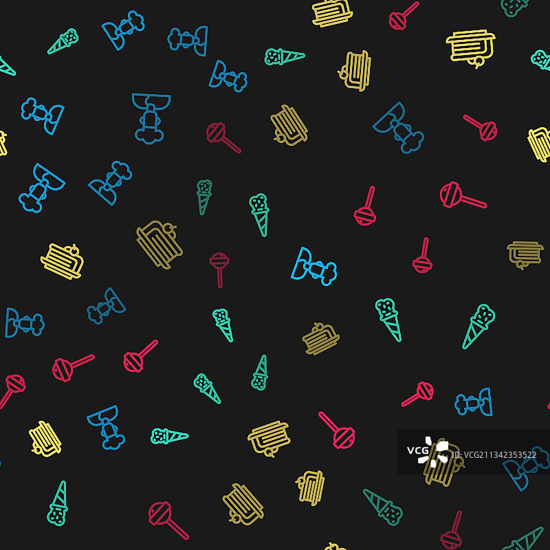 厨师冰淇淋蛋卷系列图标图片素材