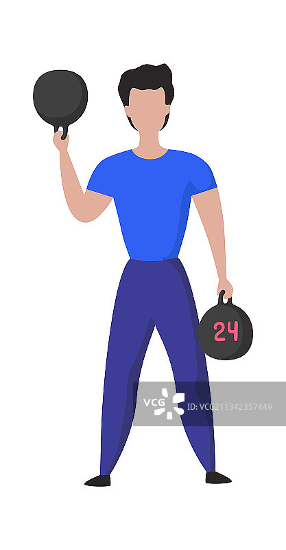 运动训练卡通人物练习图片素材