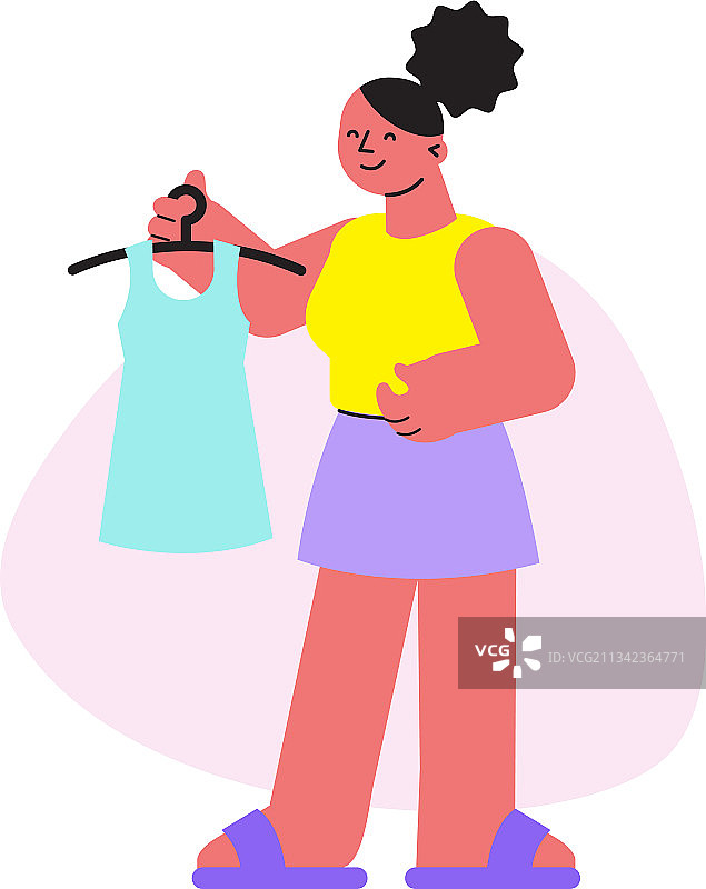 女人在服装店图片素材