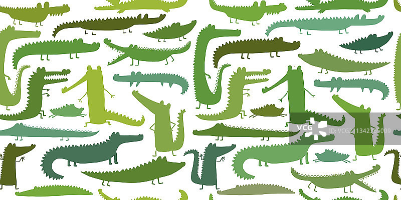 可爱风格的鳄鱼儿童形象图片素材