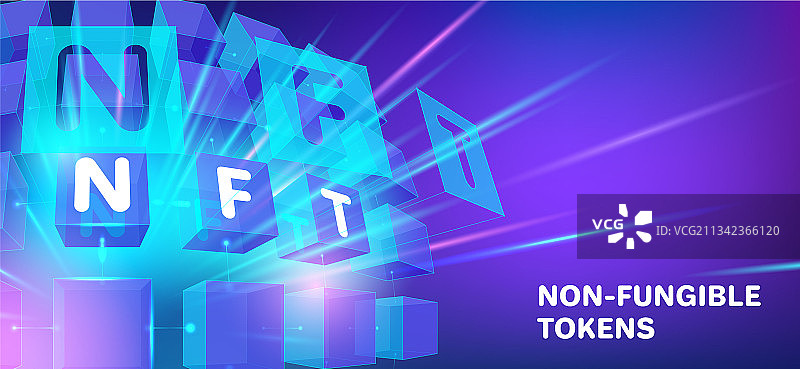 带有NTF排版概念的设计图片素材