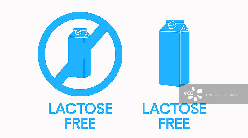 无乳糖图标集图片素材
