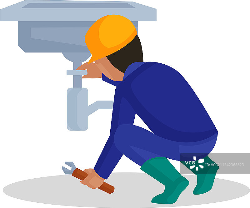 水管工卡通人物图片素材