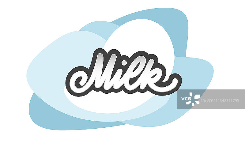 用于产品设计的牛奶标签，牛奶标志图片素材